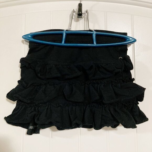 CALVIN KLEIN Little girl's black frilly tiered mini skirt ~ Goth kids size 4 5 6 - Picture 8 of 8